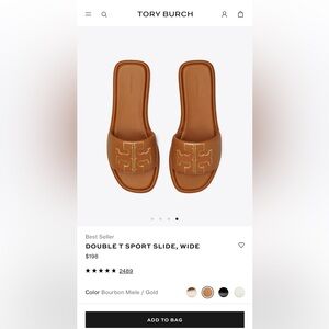 Tory Burch Double T Sport Slide Sandals